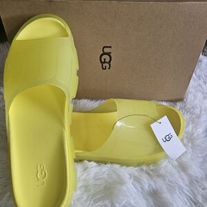 UGG Bright Yellow Slide Sandals